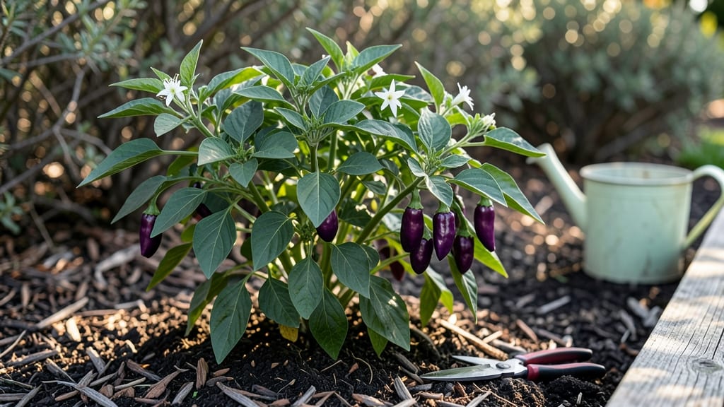 Ornamental Pepper Plant Purple Flash: Bold Purple Foliage That Thrives in Containers