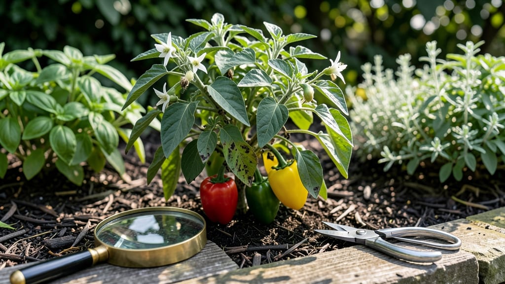 Black Spots On Pepper Plant Stems: Fungal Fix With Copper Fungicide