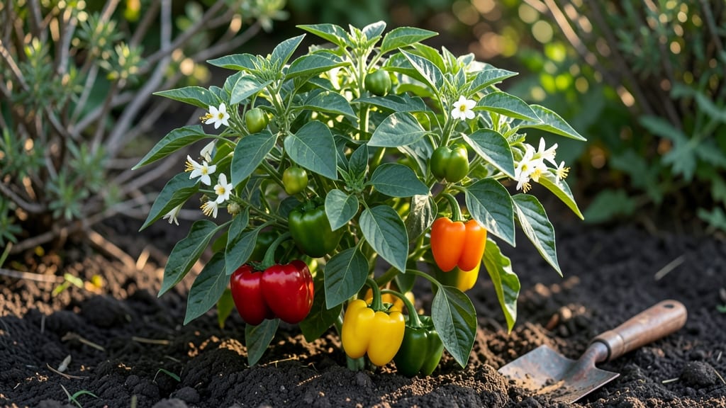 Multi-Color Pepper Plants: Vibrant Harvest in Compact Spaces